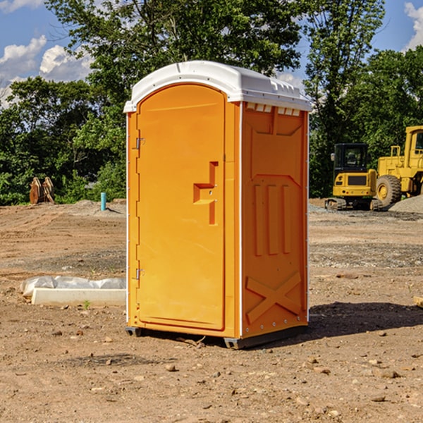 are there different sizes of portable restrooms available for rent in De Graff